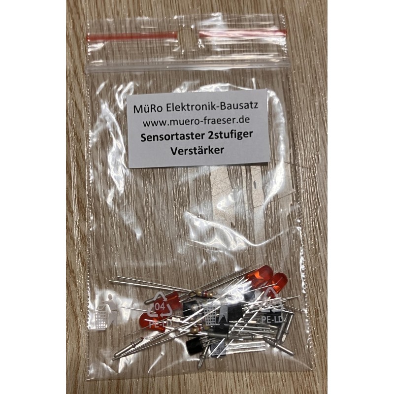 4x Sensortaster 2stufiger Verstärker (Transistorbausatz)