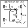 4x Blinklicht / Blinkschaltung  (Transistorbausatz)