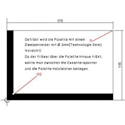 Palette zum Platinenfräsen